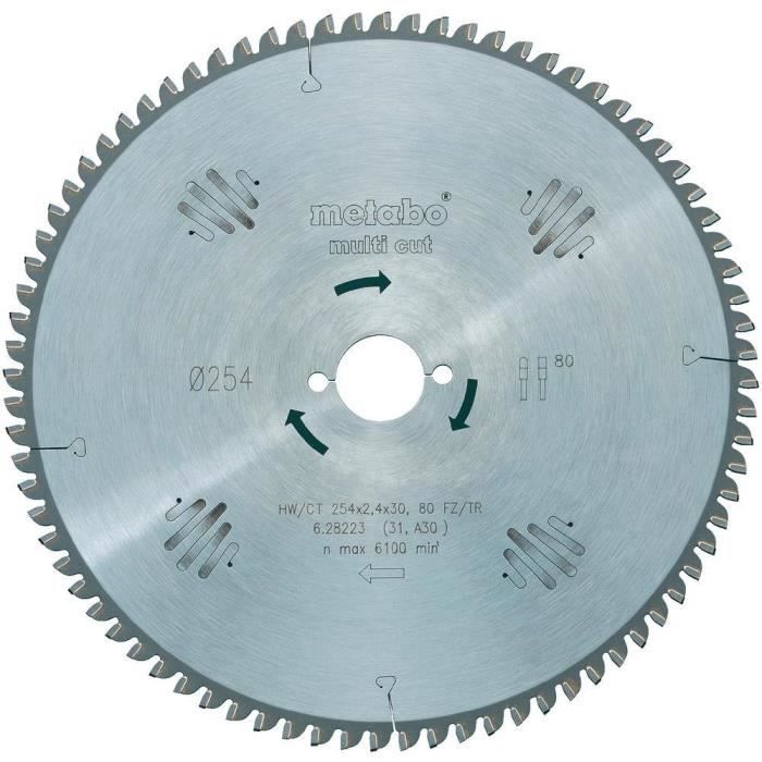 METABO Lame de scie circulaire Multi cut 216 mm - 60 dents - Scies à onglets et radiales