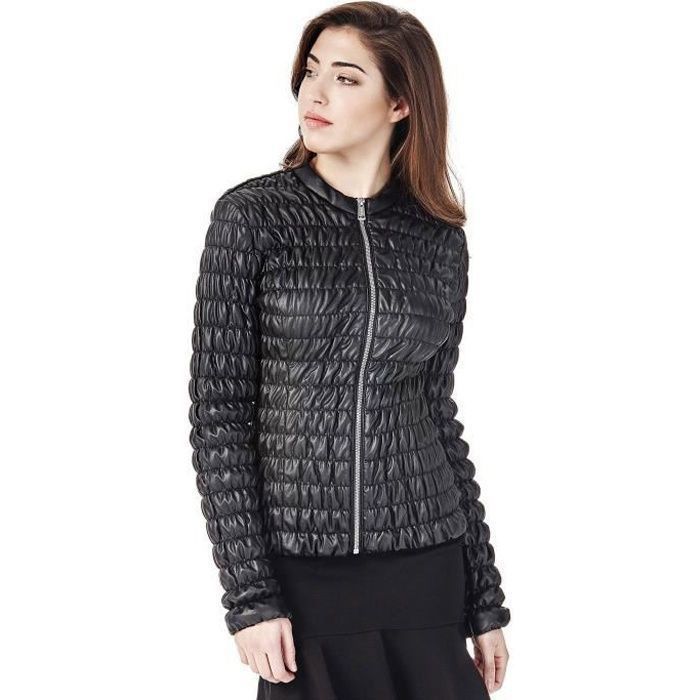 Guess Doudoune Femme Veste Matelassé Emily Noir W82L11 - Taille - L