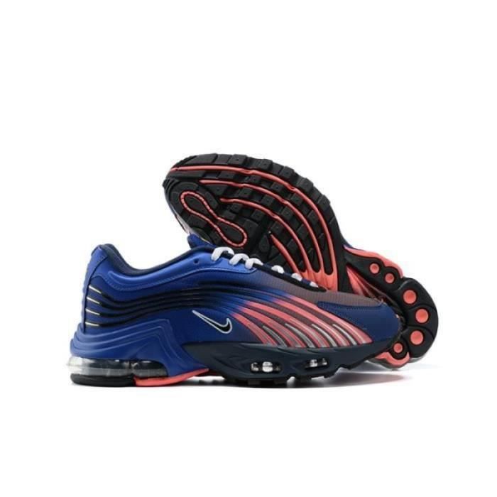 Baskets Plus TN 2 Homme Chaussures Entraînement de Sport Bleu Rouge