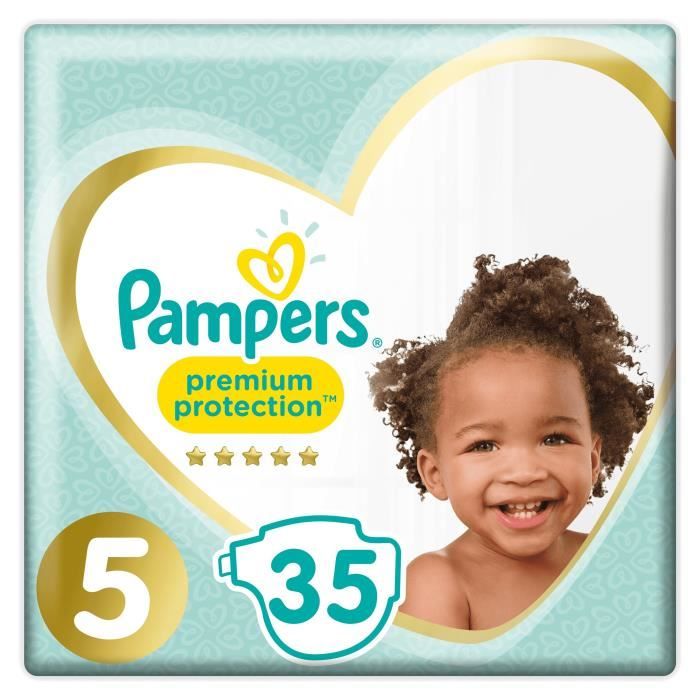 PAMPERS Premium Protection Taille 5 - De 11 à 23kg - 35 Couches