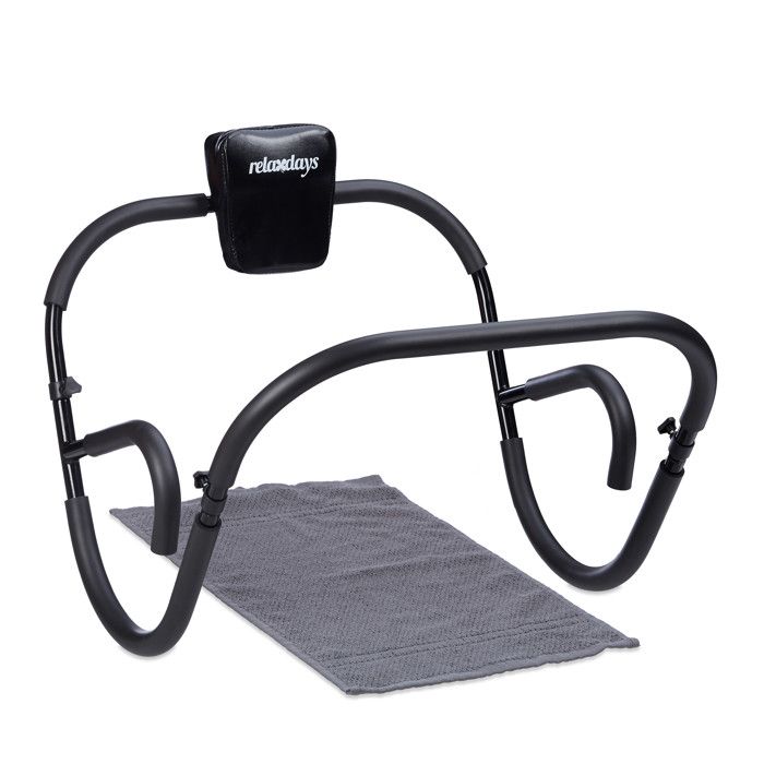 Relaxdays AB Roller Fitness Crunch Trainer appareil d’entraînement musculation maison muscles abdominaux HxlxP: 66 x 70 x 70 cm,