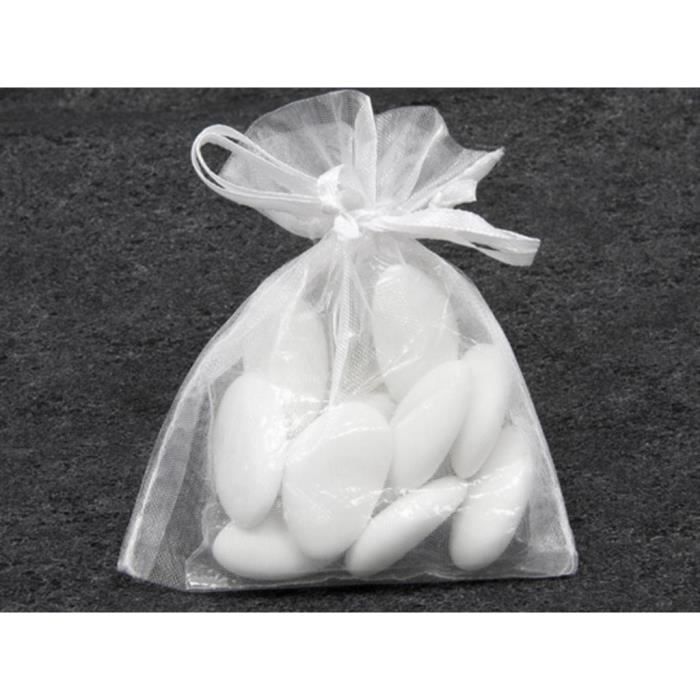 Sacs organza couleur blanc.