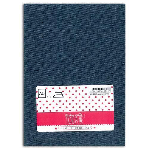 MLLE TOGA Tissu jeans thermocollant - A5 - marine