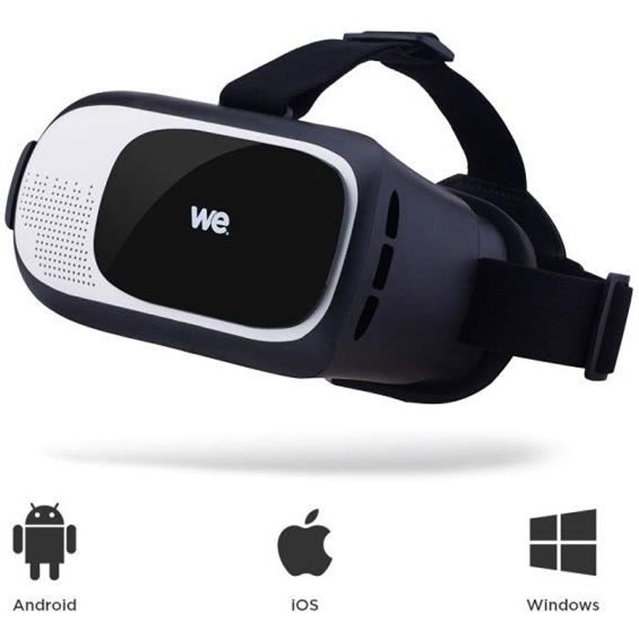 WE Casque VR pour Smartphone - Lunette 3D Jeux vidéo Lunettes pour 3,5- - 6- Compatible iPhone Samsung Huawei Oneplus