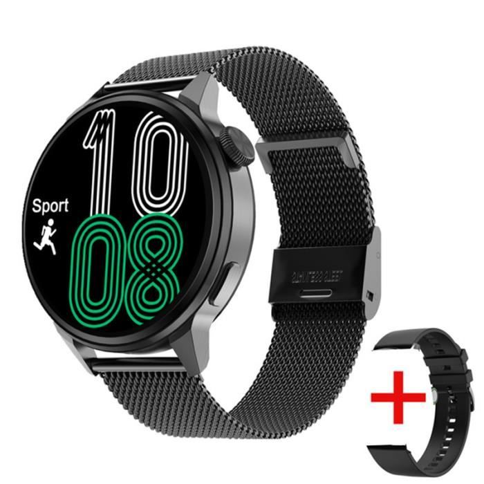 Montre Connectée Noir NFC AI Assistant Vocal Appel Bluetooth GPS Traceur Charge Sans Fil Verrouillage Par Mot De Passe