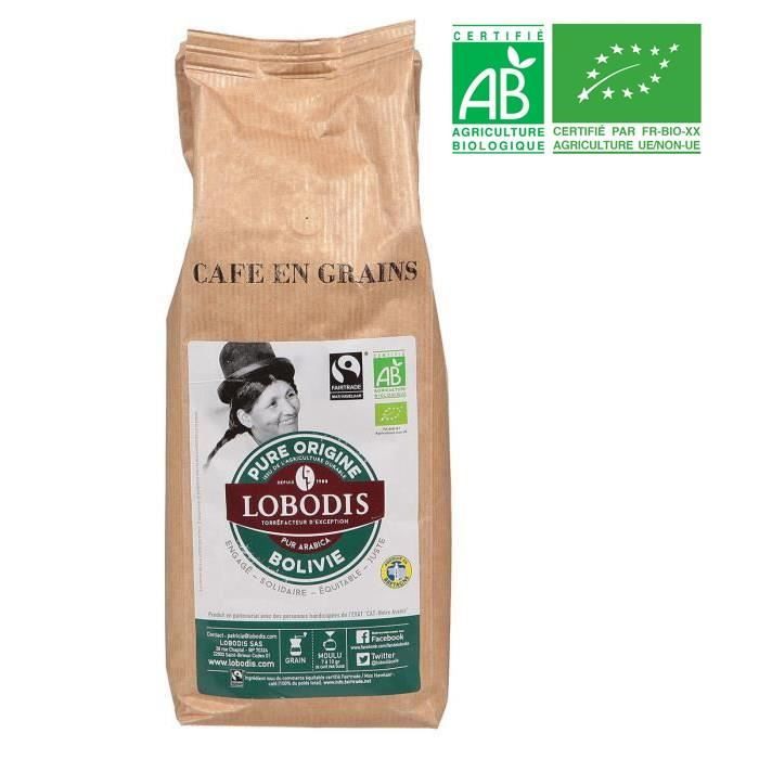 Café Grains Bolivie Bio Equitable LOBODIS 500g