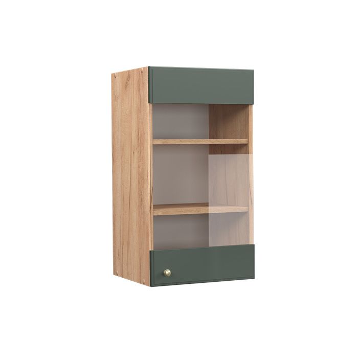 Armoire en verre Fame-Line 40cm Vert Or Campagne/Chêne de force doré Vicco 38365