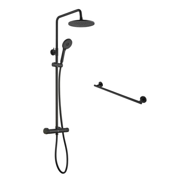 Set Colonne Star Mélanger 03 Thermostatique – Noir, Finition élégante