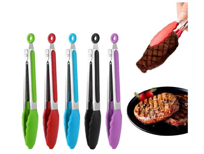 Pince Pour Air Fryer Pince De Cuisine Deiss PRO Avec Embouts En Silicone - Pinces De Cuisine Pour La Cuisson, Le Pince Silicone