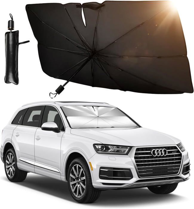 Film Teinté Voiture Pare-Soleil Avant De Voiture, 140 X 79 Cm, Protection Solaire, Pare Pare Soleil Parapluie Pour Voiture