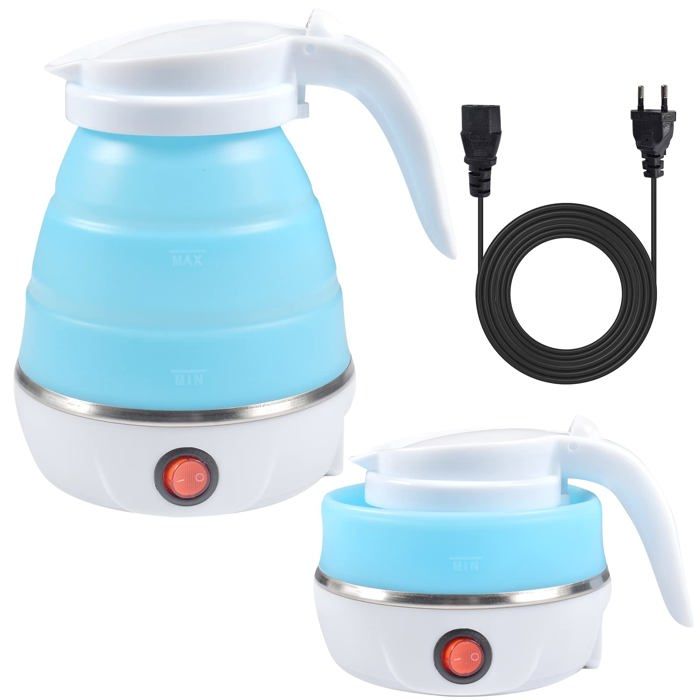 Silicone Alimentaire Bouilloire Pliable SinLaw 600ml | Silicone Voyage Avec 2 Gobelets | Pour Camping Et Extérieur Accessoire Outdoor Pratique