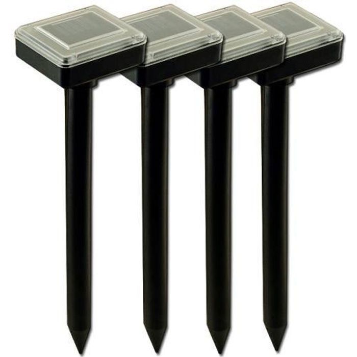 Répulsif ultrasons - Keeper - Énergie solaire - Pack de 4 - Anti taupes et rongeurs