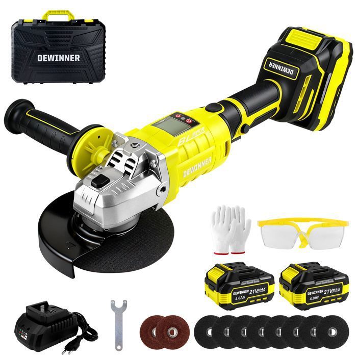 Meuleuse dangle sans fil - DEWINNER - 20V - 125 mm - 8 500 tr/min