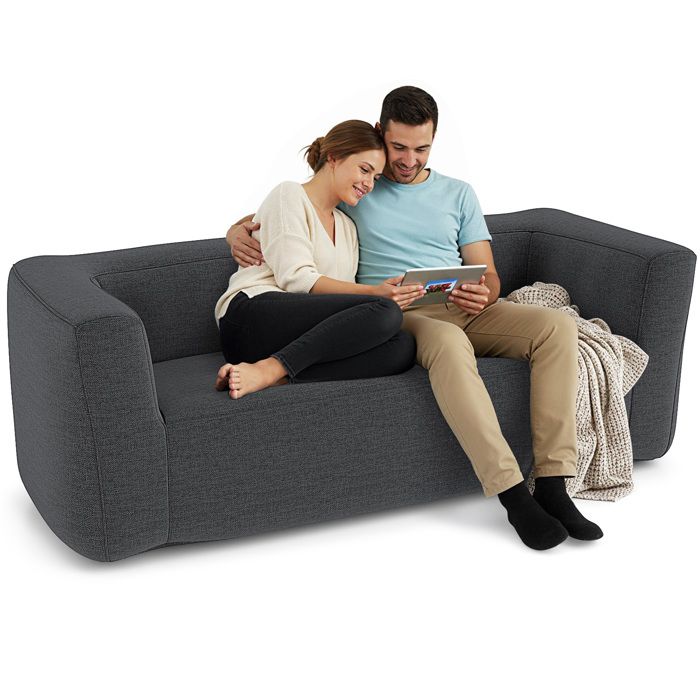 Canapé Gonflable COSTWAY 2 Places Housse Amovible et Lavable pour Salon Camping 184 x 79 x 67 cm (L x l x H) Pompe Non Inclus Gris Canapé Gonflable COSTWAY 2 Places Housse Amovible et Lavable pour Salon Camping 184 x 79 x 67 cm (L x l x H) Pompe Non Inclus Gris