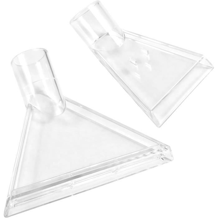 Buse Aspirateur Eau 2PCS Embout Shampouineuse Suceur Eau Poussière Universel Transparent Pivotante Brosse à Tête Accessoire