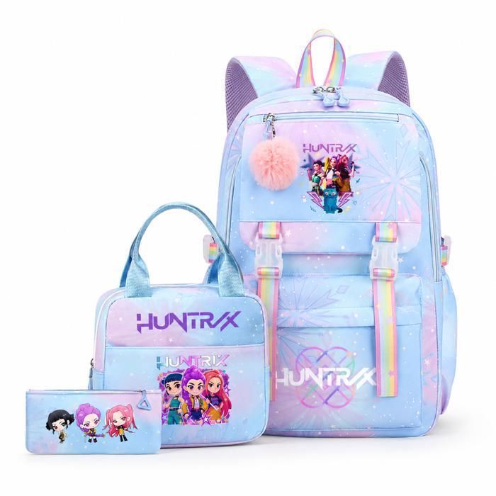 Sac à dos Ensemble scolaire APROSP Rumi IdolStar 3 pièces trousse sac repas style KPOP fille - 14inch -h