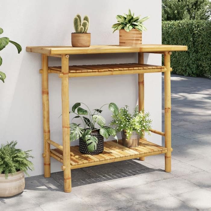Console Meuble - vidaxl - Table d’Entrée (1 pc) - bambou - 90 x 37 x 75 cm@ktp80p