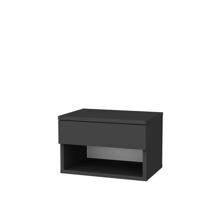 Table de chevet en bois Jamot - 45 x 29 x 32 cm - Gris anthracite Table de chevet en bois Jamot - 45 x 29 x 32 cm - Gris anthracite