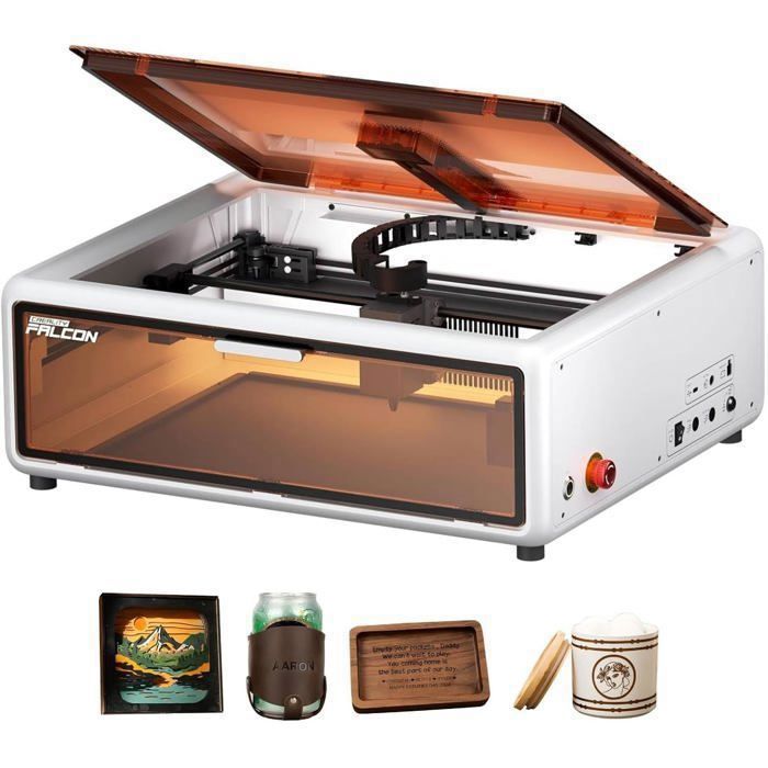 Creality Falcon A1 10W Kit de Graveur Laser Découpeuse Laser Entièrement Fermée Caméra Intelligente 600mm/s Blanc