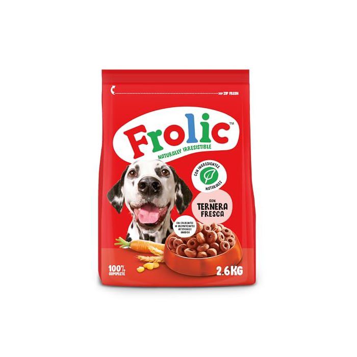 Pâtée pour chien - FROLIC - Saveur bœuf 2 6 kg - Semi-humide - Sans arômes artificiels - Fresh Pack