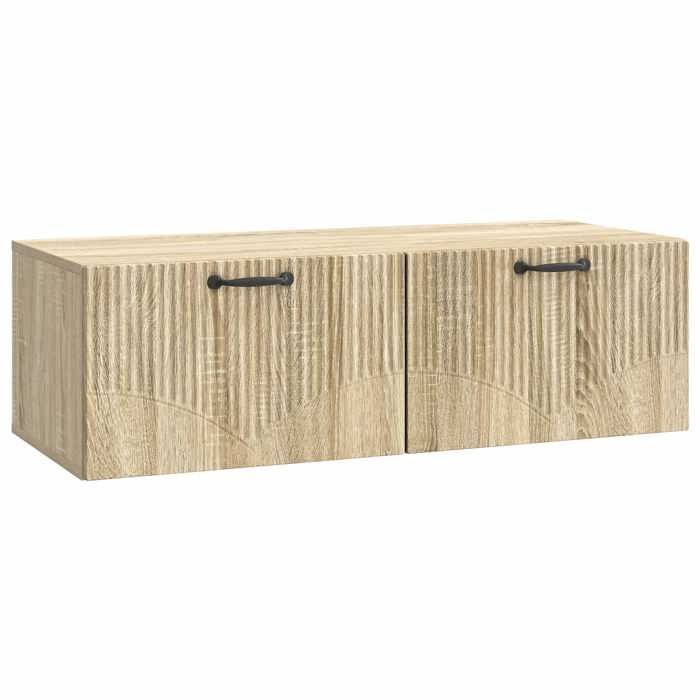 Elégance - Chic Support TV - Meuble HIFI - Meuble TV mural - Chêne Sonoma - 98x41x30cm - Bois dingénierie_0679462