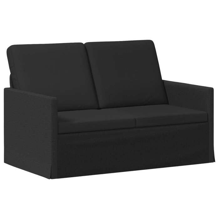 vidaXL Canapé 2 places Noir 130 x 81 x 82 cm Tissu 42041042