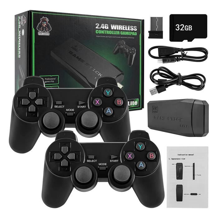 M8 32g console de jeu vid o r tro avec manettes sans fil tv 4k hd 50
