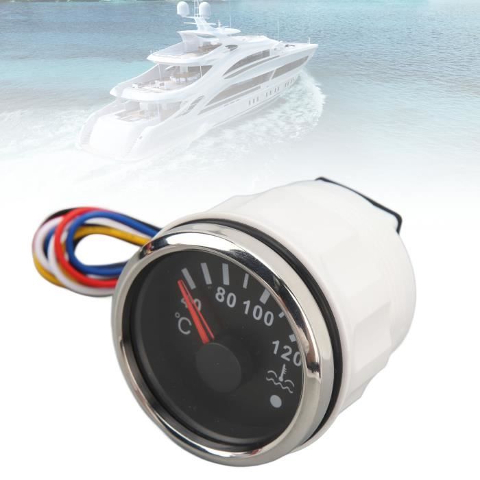 Jauge De Température D'eau Universelle - 52mm Noir - Neuf