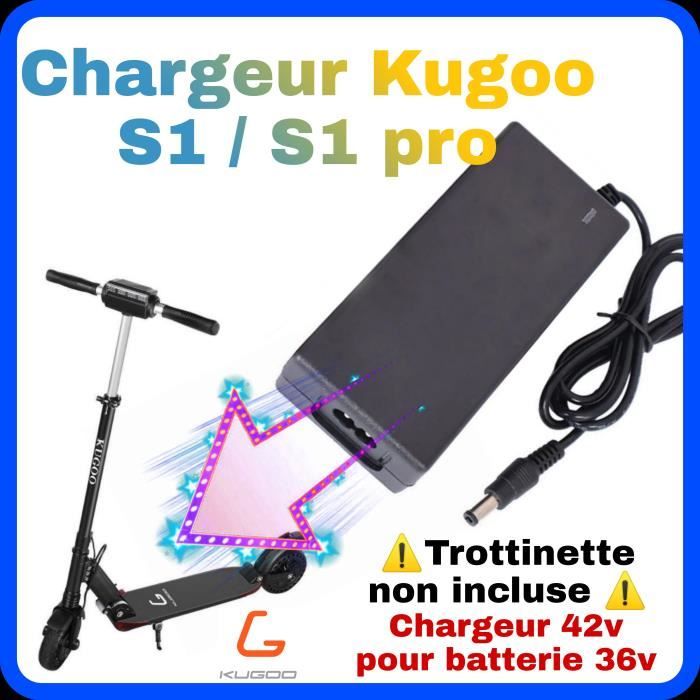 Chargeur 42v Kugoo S1 S1 Pro pour trottinette électrique Kugoo 36v [chargeur 42v pour batterie 36v]