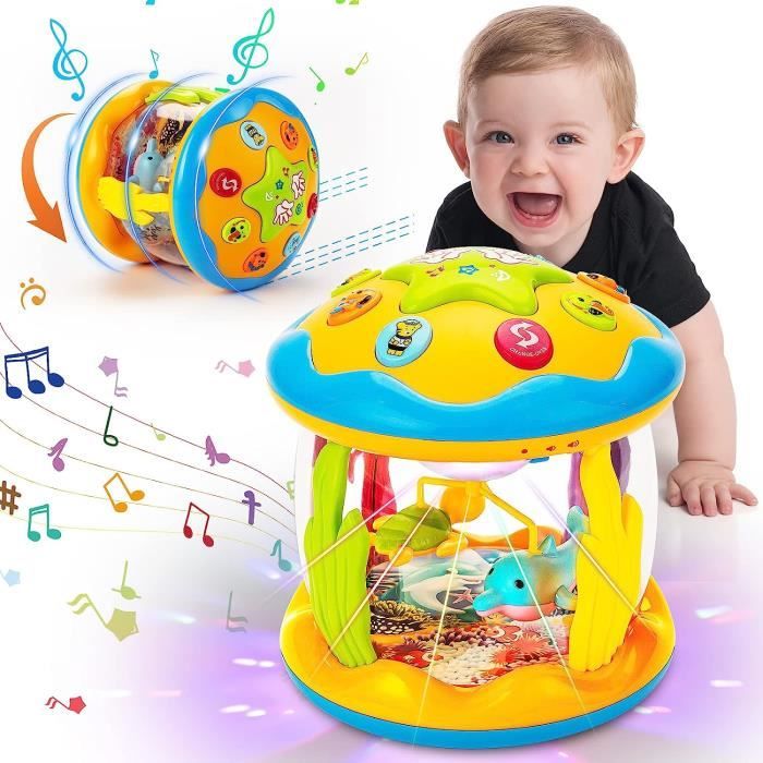 Jouet pour Bébés de 6 à 12 mois,Jouet Musical Lumineux Rotatif à Projecteur  Thème Océanique pour Bébé,Jouet Rampant pour Tout-petit - Cdiscount Jeux -  Jouets