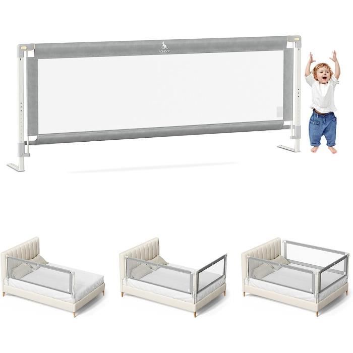 Barrière de lit anti-chute, 140 cm, pour enfants, protection anti-chute, accessoire de chambre pour garçons et filles