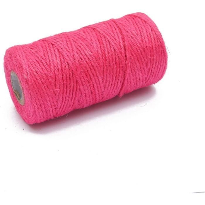 2 Rouleaux Ficelle De Jute Rouge Et Vert - 2 Mm, 100 M Chacun, Pour Emballage Cadeau Et Déco Noël