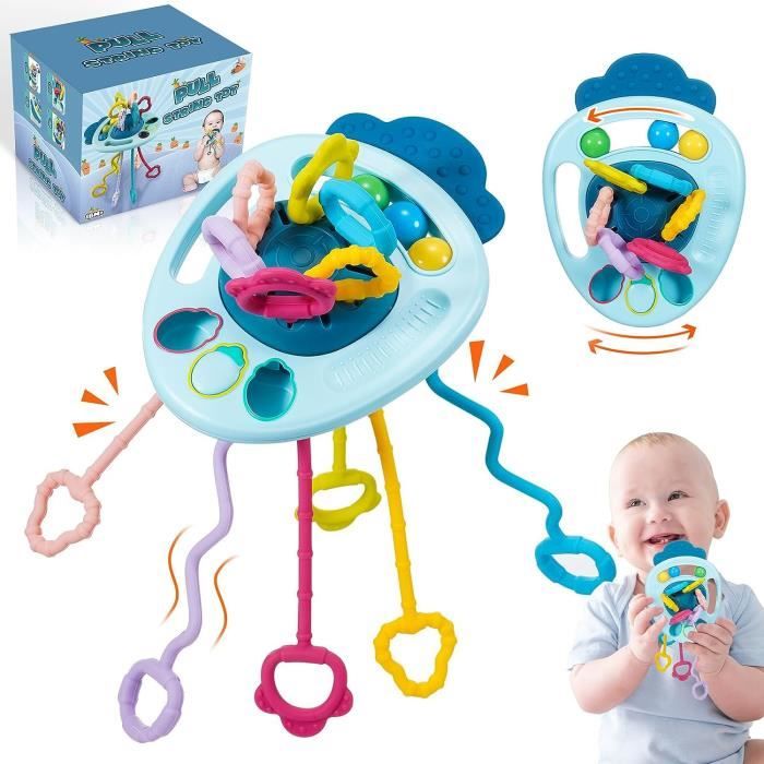 Jouet Montessori Bébé 1-3 Ans - Jeu Tri Couleurs 12 Disques Bois, Apprentissage