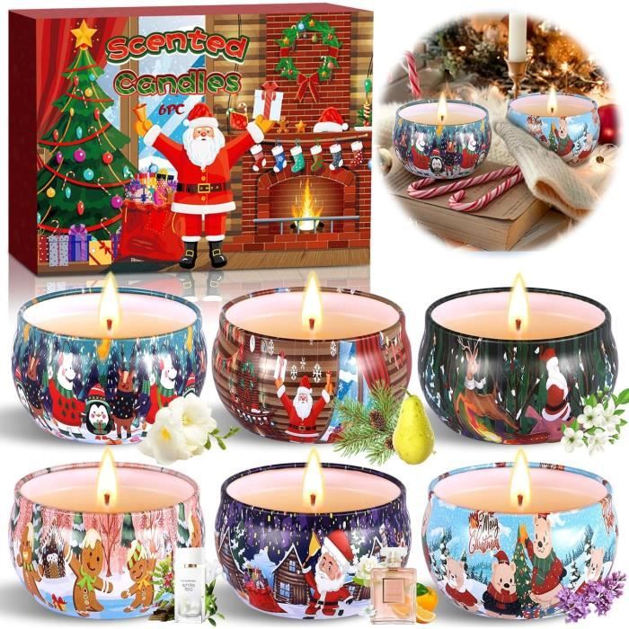 Candle Bougies Parfumées, 12 Bougie Parfumée De Noël Bougies