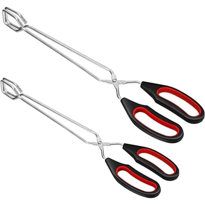 2 Pièces Pince Barbecue Longue Pinces de Ciseaux de Barbecue