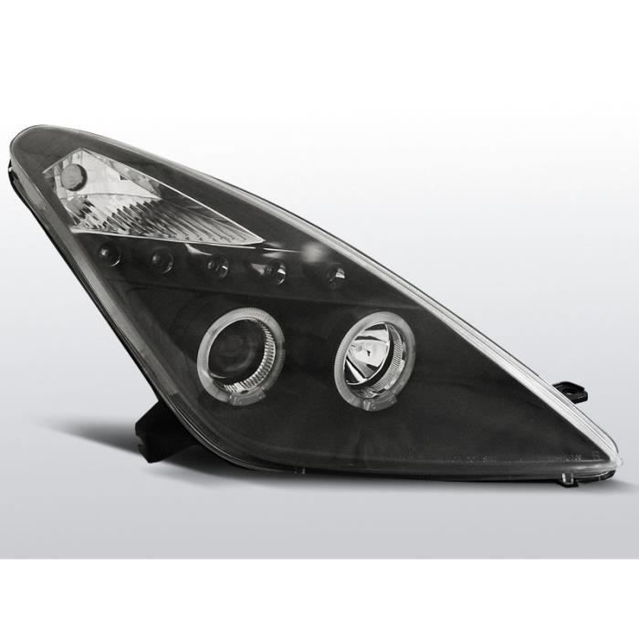Paire de feux phares Toyota Celica T230 99-05 angel eyes noir