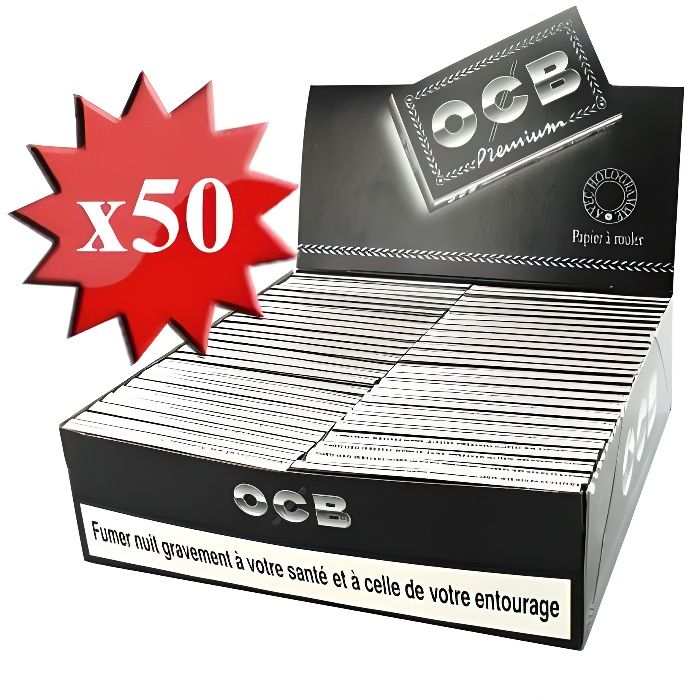 Boîte complète de papiers de rouleau Premium OCB d'origine (50 livrets) -  Chine Papier à cigarettes et fumeurs prix
