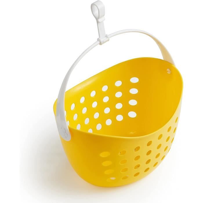 Lot De 2 Sacs De Rangement Suspendus Pour Pinces à Linge - Panier Organisateur Salle De Bain, Buanderie - Toile 32x28 Cm - Avec Crochets Acier - 12