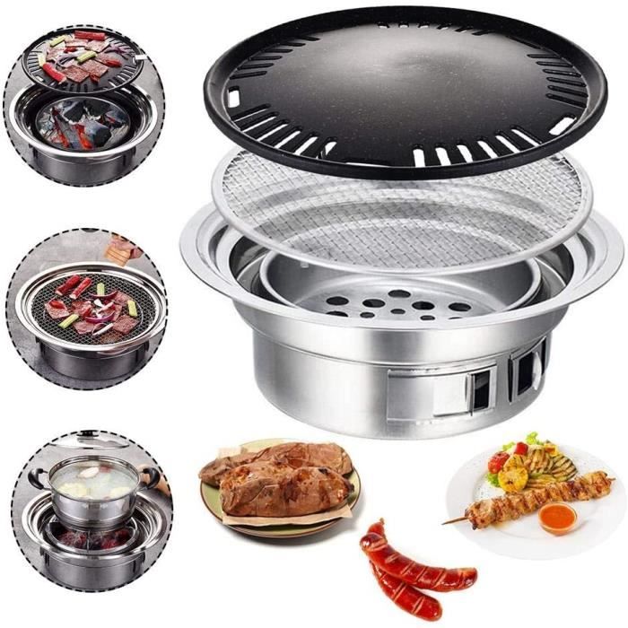 LotusGrill S Small Kit de démarrage compact gris anthracite pour barbecue au charbon de bois sans fumée avec 2,5 kg de charbon de bois de hêtre, 200 ml de pâte combustible, 1