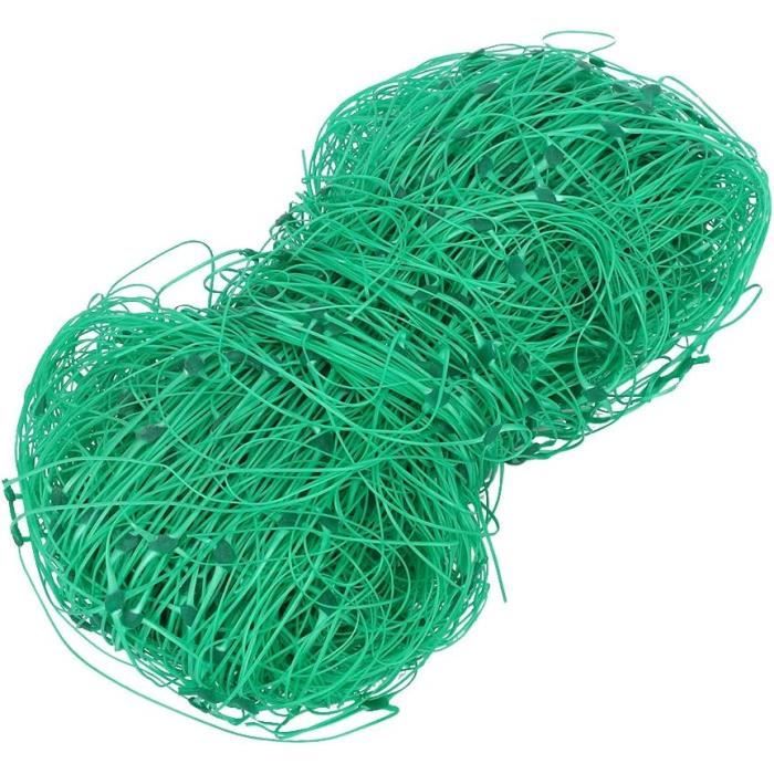 KAHEIGN Lot De 2 Filets Treillis Jardin 1,8x5m Nylon Vert – Soutien Plantes Grimpantes Solide