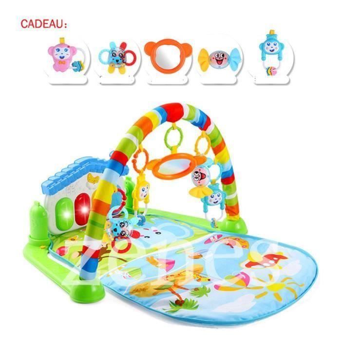 3 En 1 Bebe Piano Tapis De Jeu D Activites Musique Et Lumieres 0 36 Mois 4mode Main Libre Bleu Cadeau Pour Bebe Cdiscount Puericulture Eveil Bebe