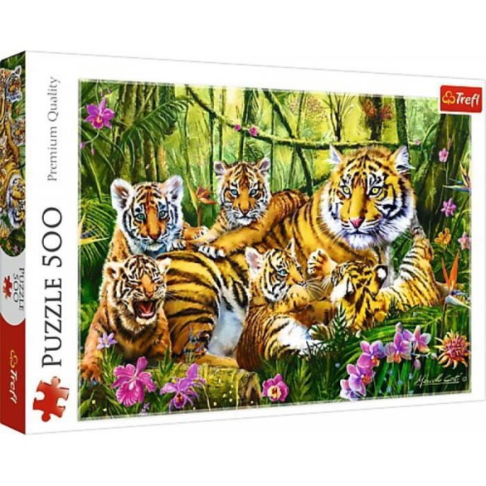 Puzzle 1000 Pièces Tigres sur l'arbre