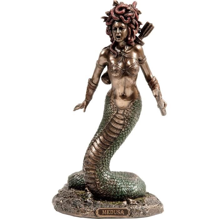 Veronese Meduse Mythologie Grecque Gorgone Statue Sculpture En Bronze 21cm Medusa Greek Mythology Gorgon 510 Cdiscount Maison