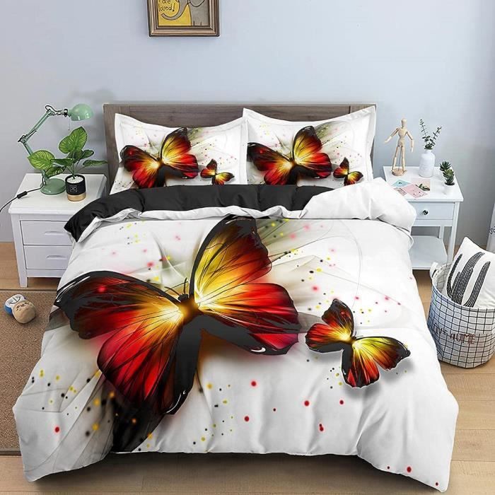 Housse De Couette 140x200 Cm + 1 Taie D'oreiller 63x63 Cm Microfibre Blutry - Housse De Rêve