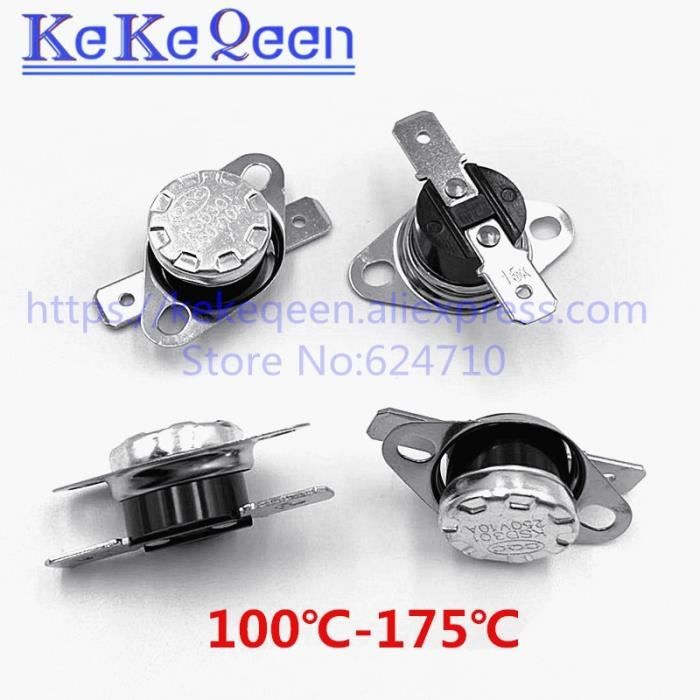 KSD301 Thermostat 190°C 10A Normalement Fermé - Lot 5 Interrupteurs Thermiques