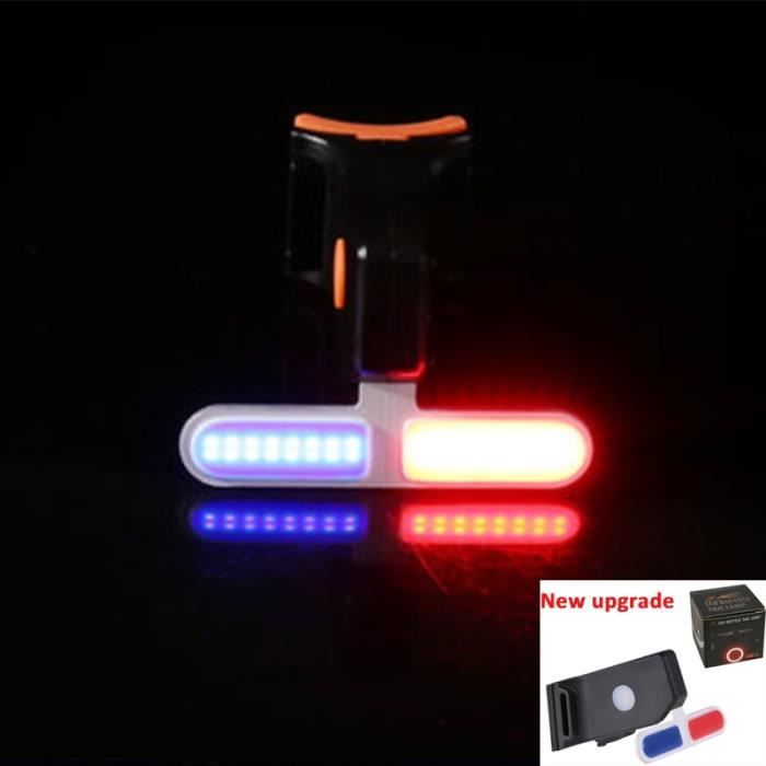 Klaxon Vélo électronique 4 Tons Avec 6 LED - Bleu Et Rouge - Sécurité Enfants Et Adultes