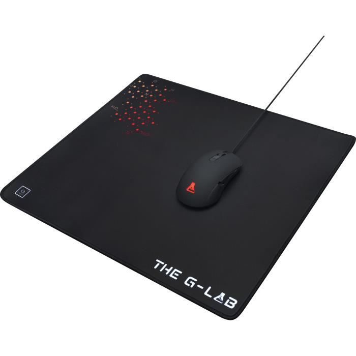 THE G-LAB PAD-CEASIUM Tapis de souris Gaming L 450x400x4mm avec gomme anti-dérapante