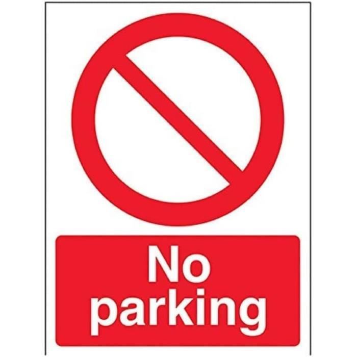 Vsafety No Parking Verbotsschild – 150x200 Mm, Rot/weiß, Aus Stabilem Kunststoff, Für Innen- & Außenbereich