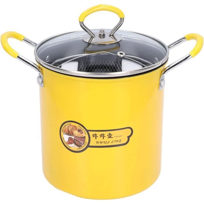 Marmite Friteuse Tempura Japonaise 28cm Acier Inox 201 - Thermomètre Intégré - Idéale Frites, Beignets