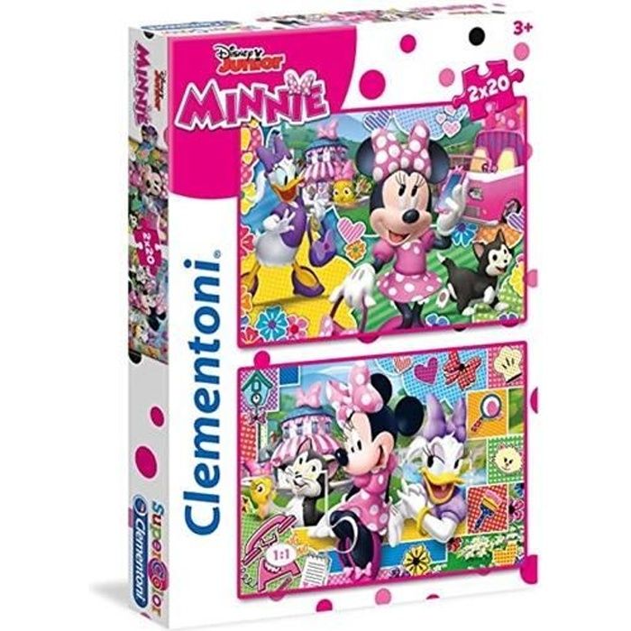 Puzzle enfant - CLEMENTONI - Minnie - 2x20 pièces - Dessins animés et BD -  Cdiscount Jeux - Jouets
